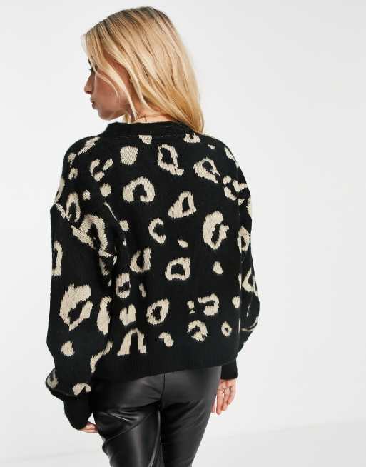 Topshop on sale leopard sweater