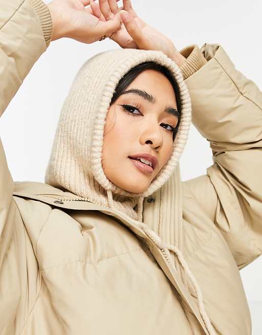 Topshop Knitted Balaclava in Beige | ASOS Topshop Knitted Balaclava in Beige | ASOS