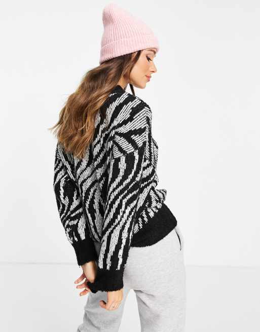 Topshop hot sale zebra sweater