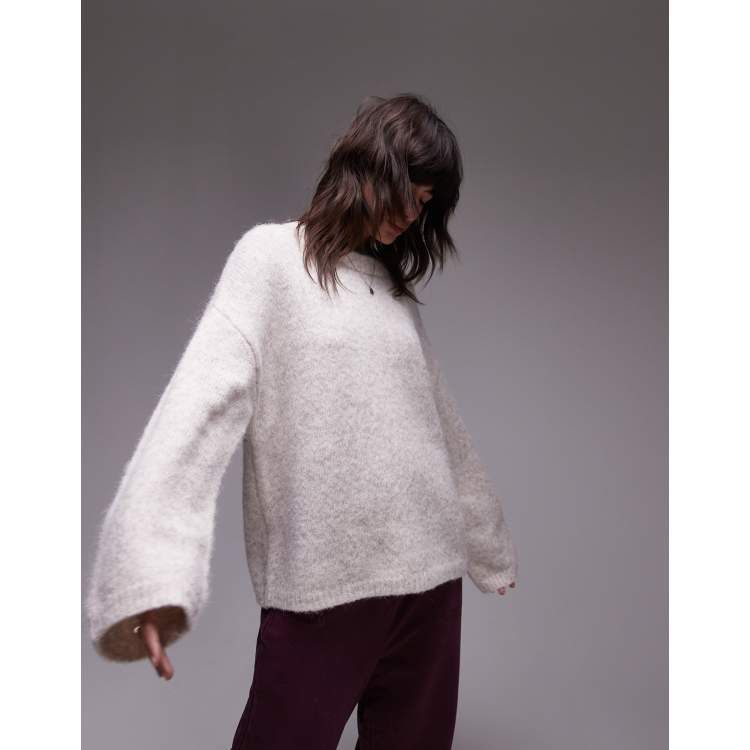 THEREDTHREAD S fluffy knit tops ホワイト THEREDTHREAD / ザレッド
