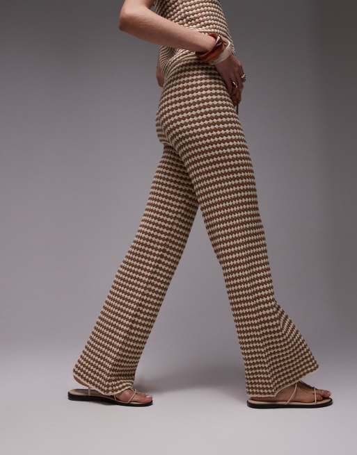 Topshop knitted check pattern pants (part of a set), 4 of 4