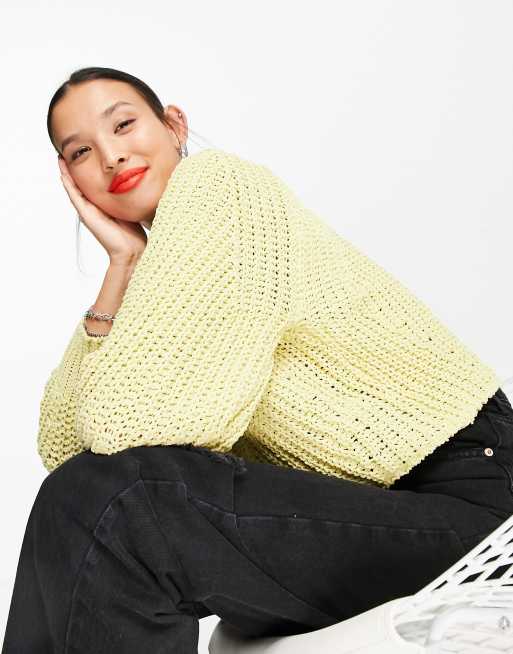 Topshop yellow outlet sweater