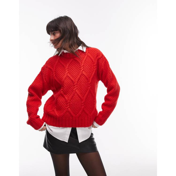 Topshop chunky knit jumper sales