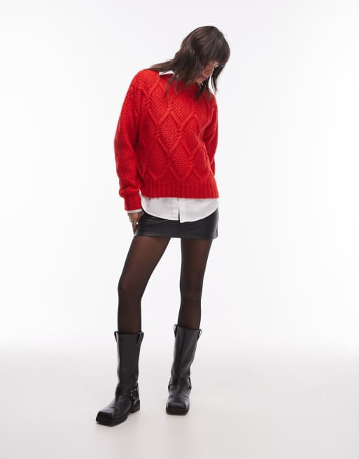 Topshop red sweater new arrivals