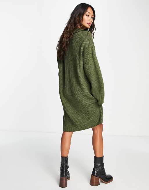 Khaki knitted outlet dress