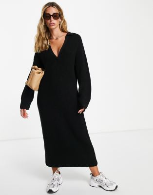 black jumper dress topshop