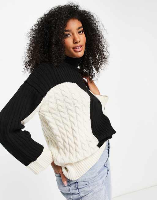 Topshop colorblock sweater sale