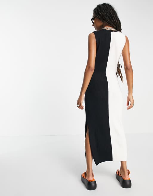 Monochrome store midi dress