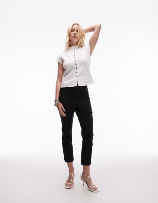 Topshop Knitted Compact Cap Sleeve Vest