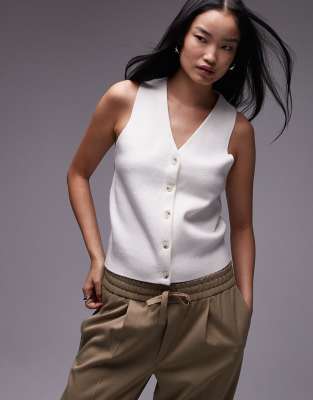 セール】COMPACT KNIT VEST WITH SHIRT（シャツ/ブラウス