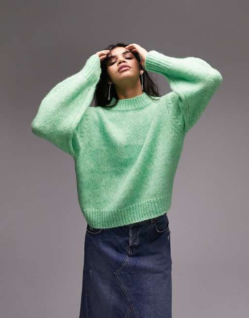 Topshop hotsell green jumper