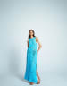 Topshop knit premium crochet maxi dress in blue