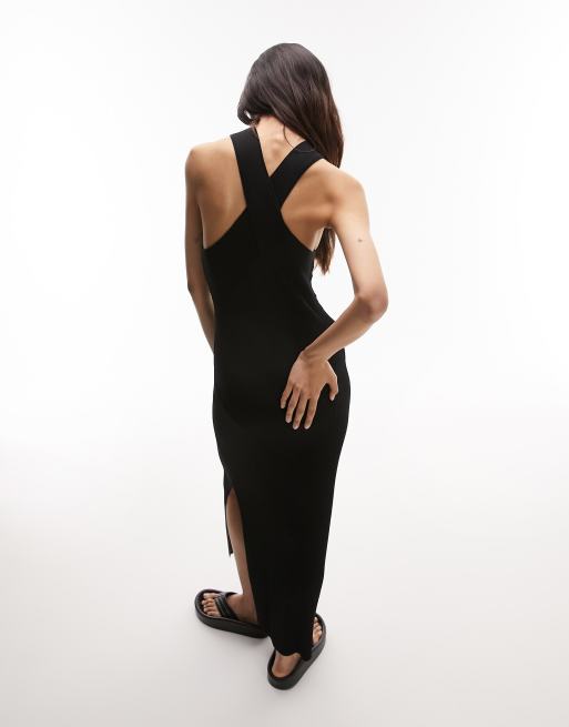 Cross front midi dress sale