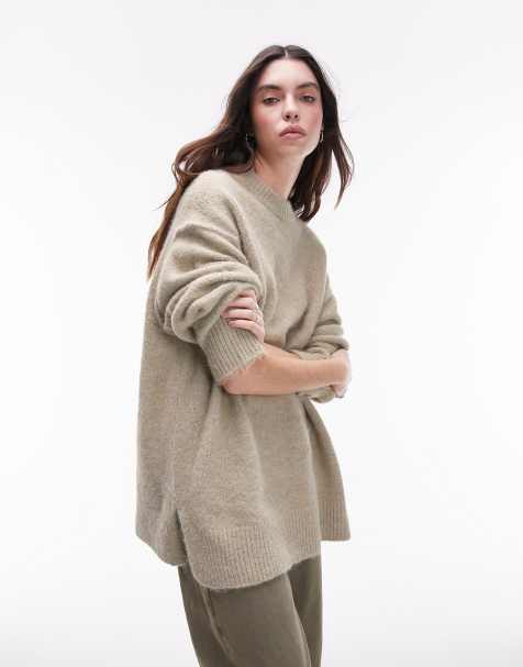 Oversized Color Block Sweater for Women Chunky Long Sleeve Fall Sweaters  Crew Neck Soft Knit Pullover Loose Jumpers