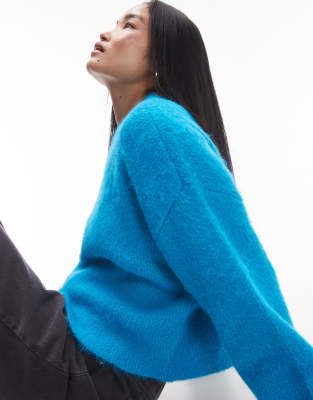 トップス Fluffy Sweater Topshop fluffy knit relaxed sweater in buttermilk | ASOS