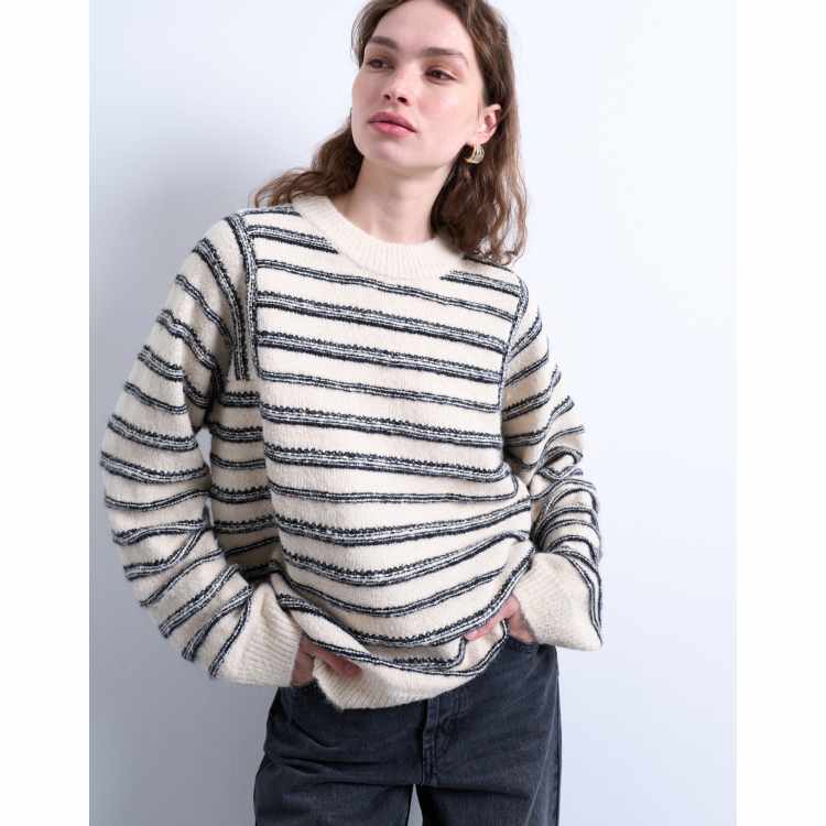 トップス ENFOLD / horizontal stripe knit sweater CROPPED RED SWEATER - Multicolored | ZARA United States