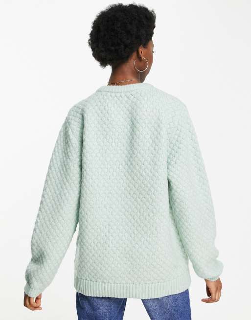 Topshop honeycomb hot sale sleeve cardigan