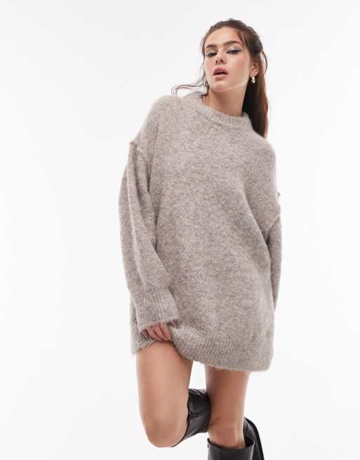 Fluffy crew best sale neck sweater