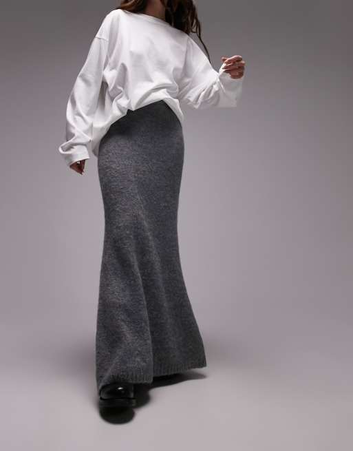 Maxi shop knitted skirt