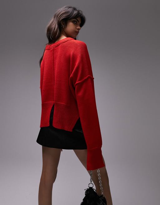 Topshop 2025 red sweater