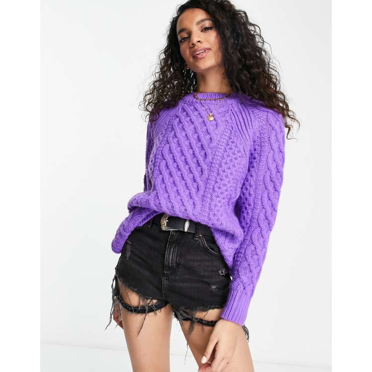 Purple knit jumper online