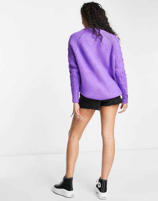 Topshop purple outlet jumper