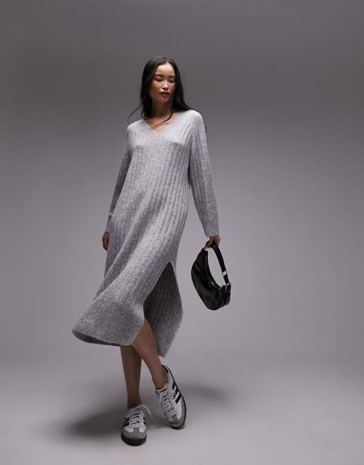 Topshop grey jumper clearance dress