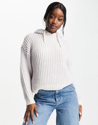 Topshop knitted plated lilac hoodie
