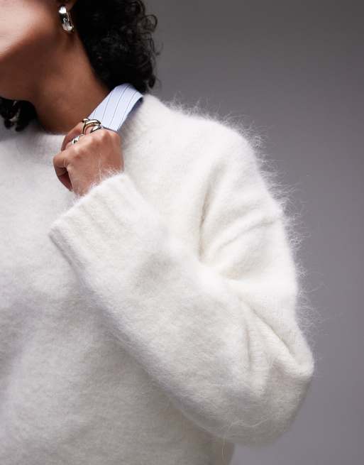 トップス [H BEAUTY&YOUTH] WOOL ALPACA CREW KNIT The Alpaca Cropped Crewneck Sweater | Tiger's Eye – Everlane