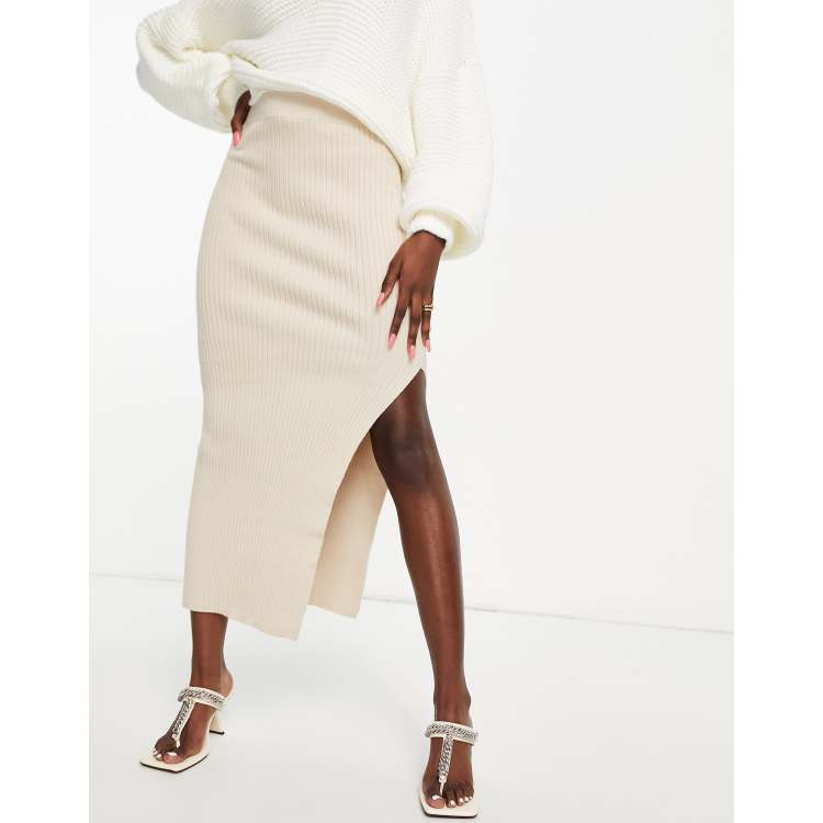 Ribbed tube skirt topshop top