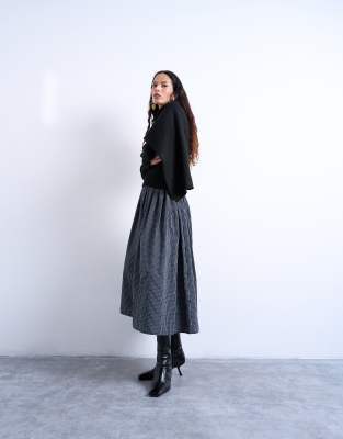 Knitted scarf jumper in black | Topshop