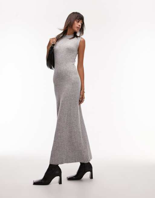 Topshop rib outlet knit midi dress