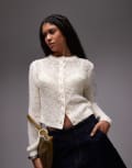 [Topshop] Topshop knitted stichy cardi in buttermilk-Yellow XS Buttermilk