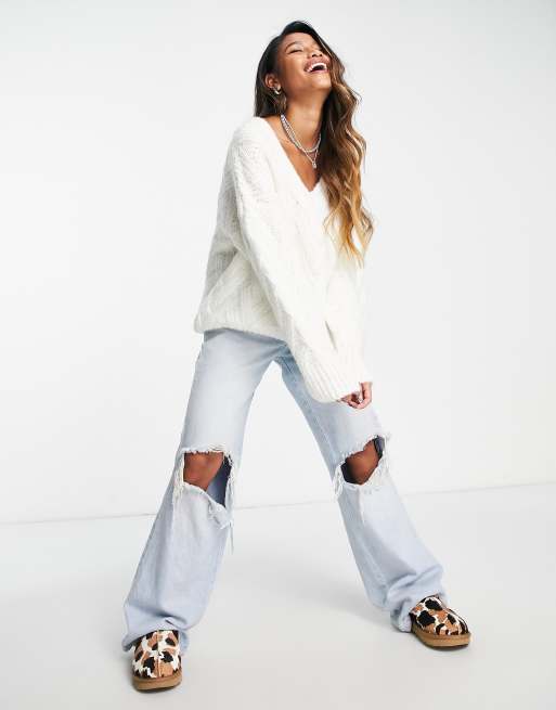 Topshop white sweater sales