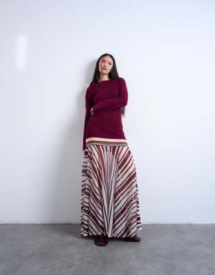 burgundy chiffon dress A Line 2 Pieces Floor Length Burgundy Chiffon Prom Dress, 2 Pieces Bur   jbydress