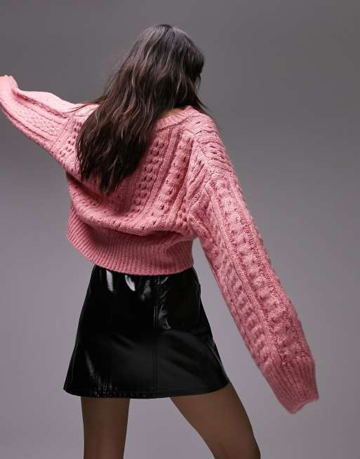 Topshop on sale pink sweater