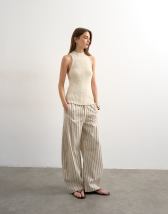 Topshop knitted textured grown on vest in ivory