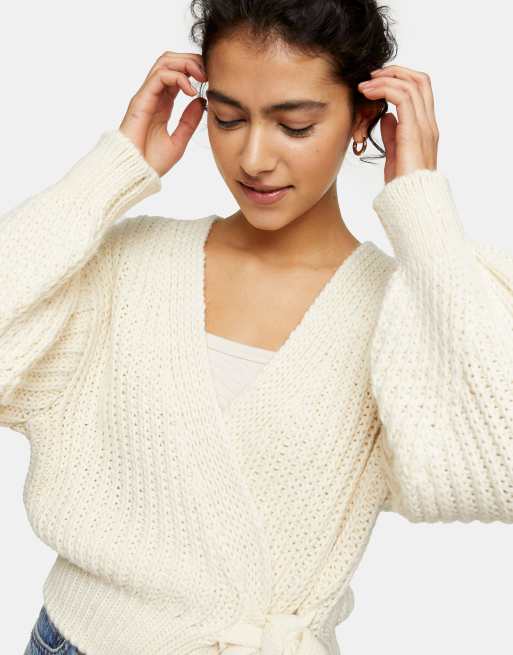 knitted tie wrap cardigan ASOS