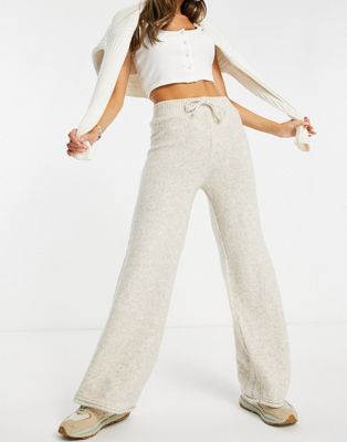 Topshop knitted trouser in oat - ASOS Price Checker