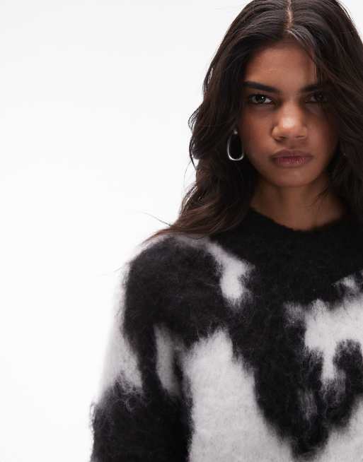 Cow print sweater hotsell