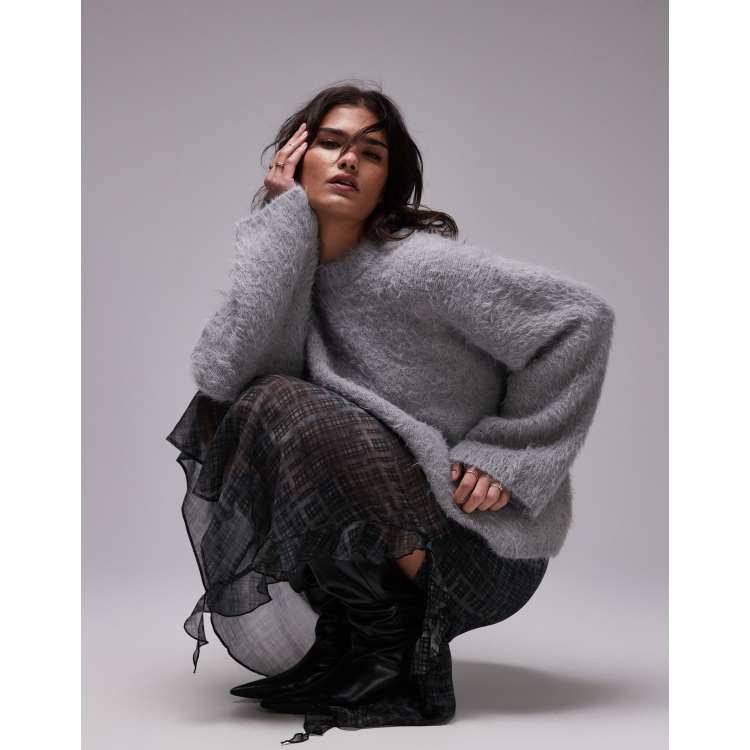 Topshop fluffy jumper cheap