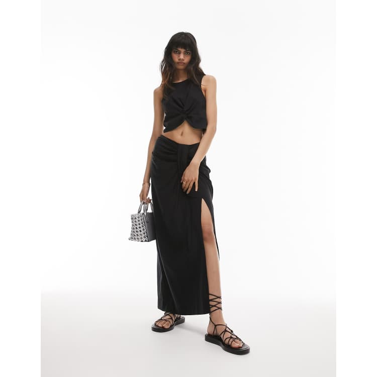 Black midi skirt 2024 and top co ord