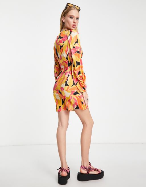 Topshop knot 2025 mini dress