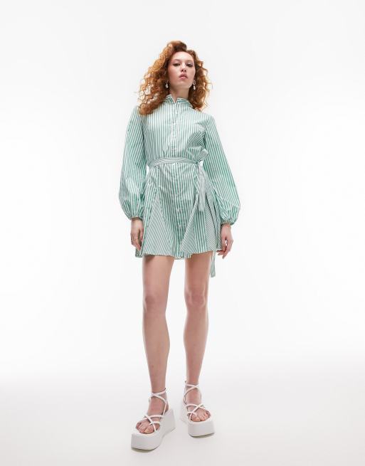 Topshop green clearance shirt dress