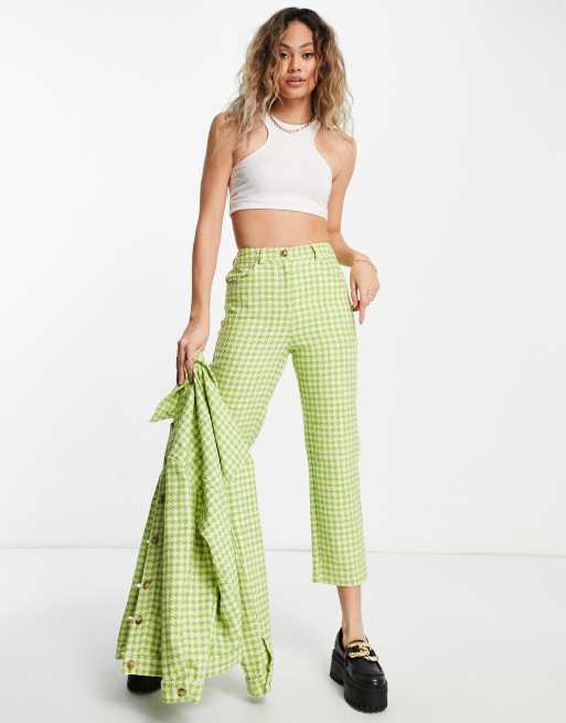 Topshop – Kolorowe spodnie z materiału boucle