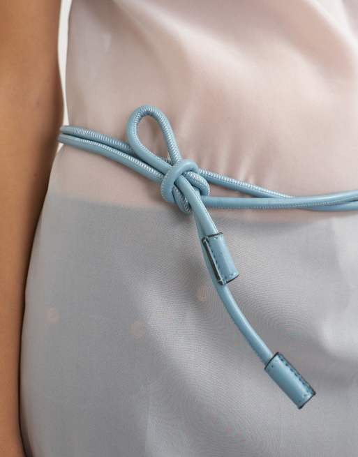 Topshop - Kornblomstblåt bælte i snorstil, 2 af 4
