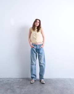 Kort high rise straight jean in bleach