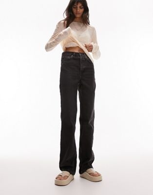 Topshop Kort jeans in washed black - ASOS Price Checker