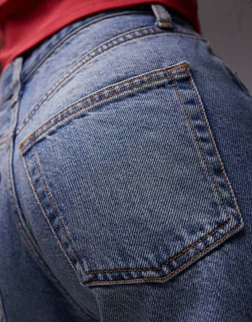 Topshop - Kort - Jeans dritti blu medio, 3 di 5