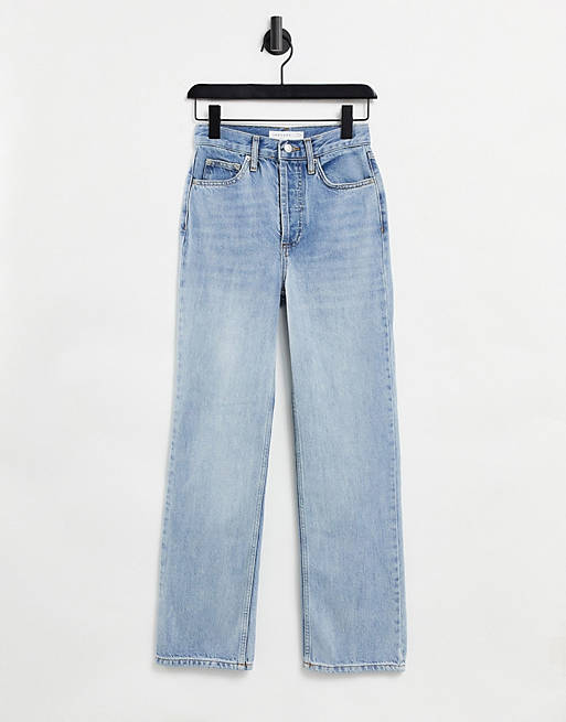 Topshop - Kort - Jeans in lichtblauwe wassing